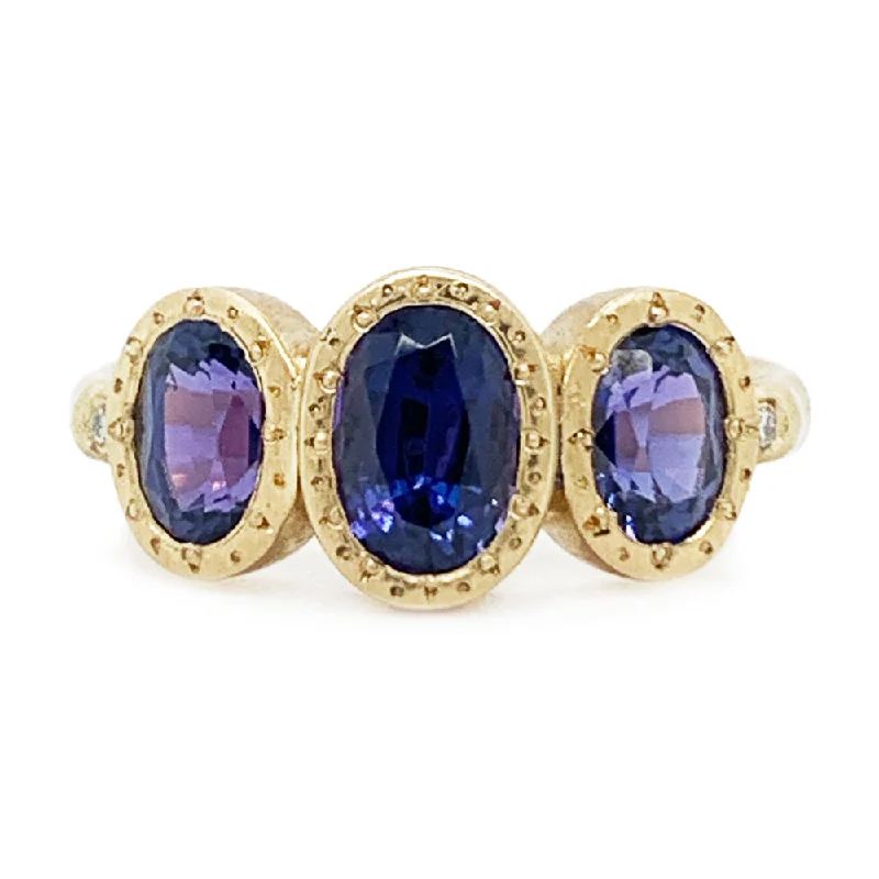 Yogo Sapphire & Diamond Ring - "Queen of the Gulch"