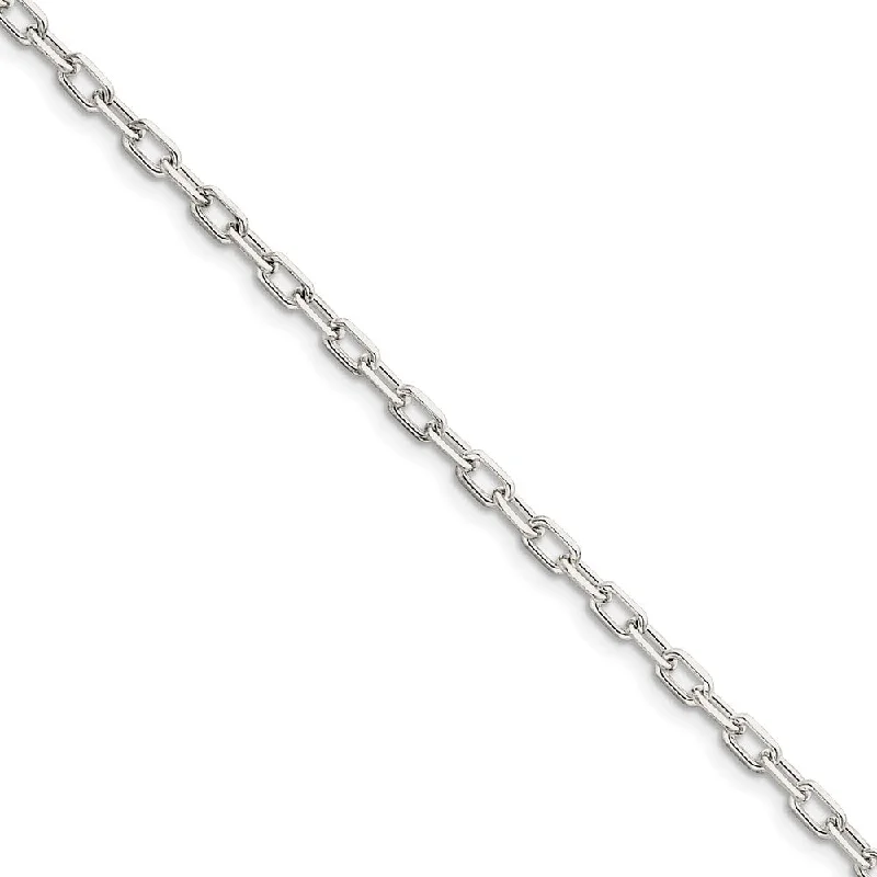 3.5mm Sterling Silver D/C Solid Cable Chain Bracelet