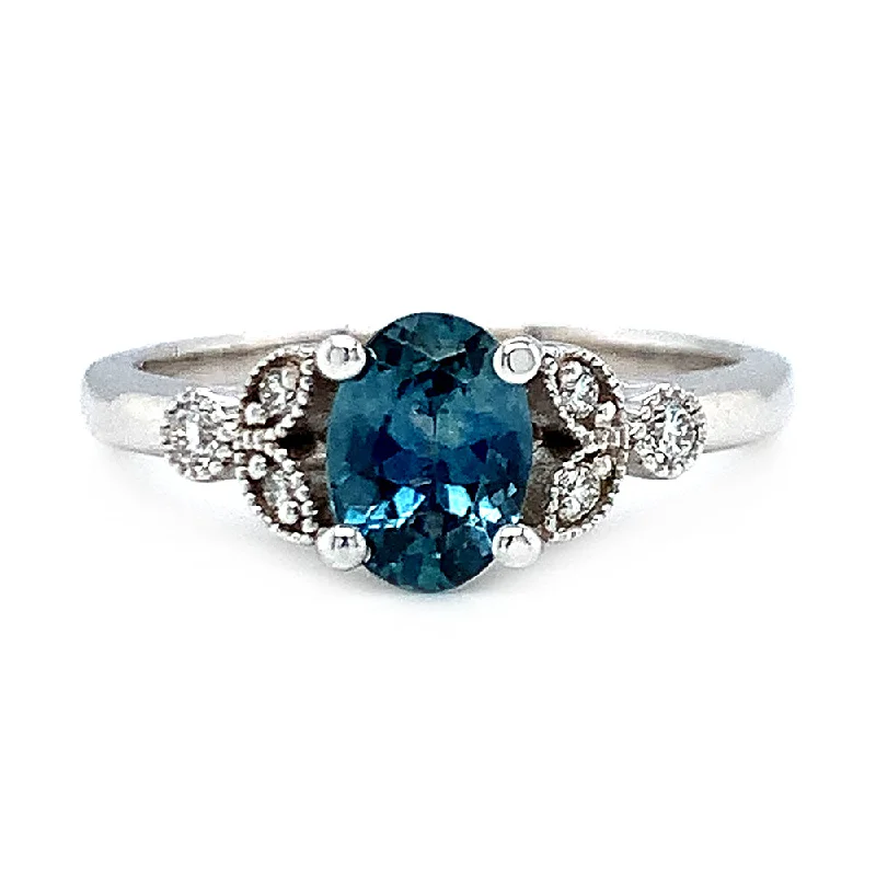 Montana Sapphire & Diamond Ring - "Montana Bloom"