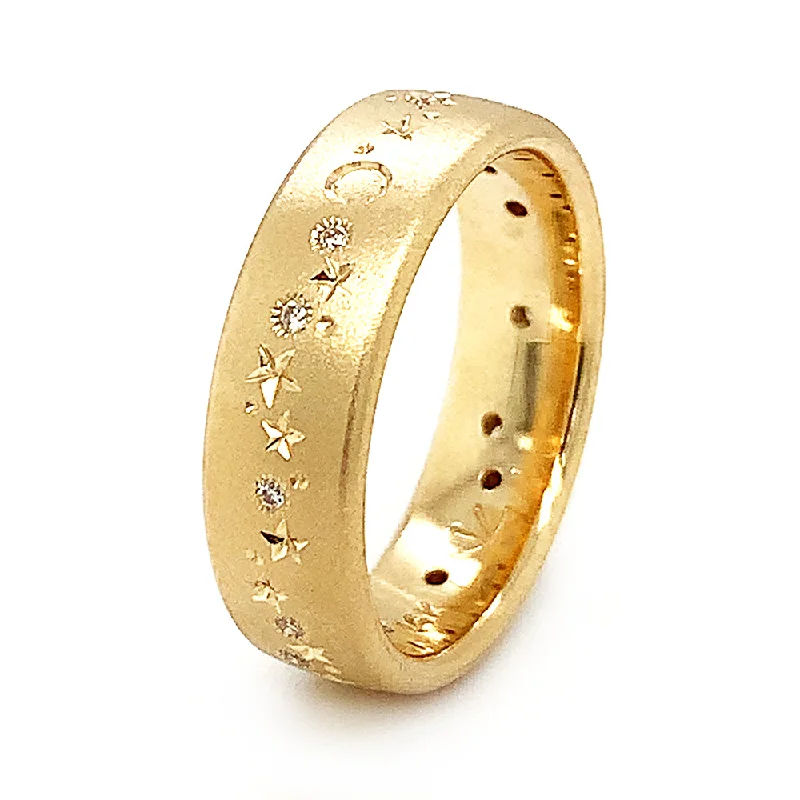 Celestial Yellow Gold & Diamond Ring - "A Sprinkle of Stars"