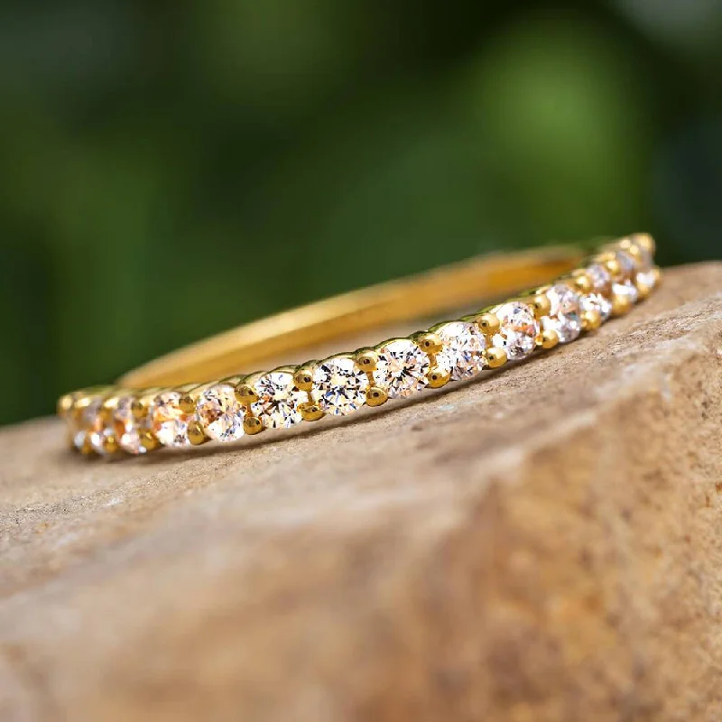 Traditional Diamond Anniversary Band, Half Eternity Ring