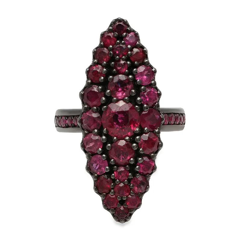 Jeanne D'arc Marquise Cluster Ring