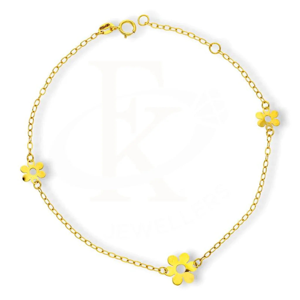 Gold Flowers Bracelet 18KT - FKJBRL18K2165