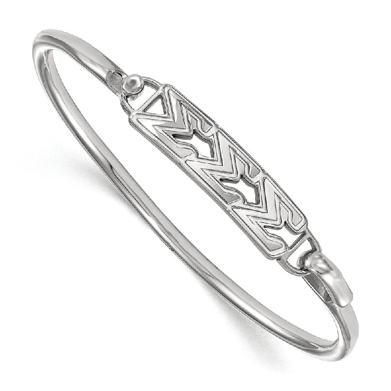 Sterling Silver Sigma Sigma Sigma Small Clasp Bangle - 7 in.