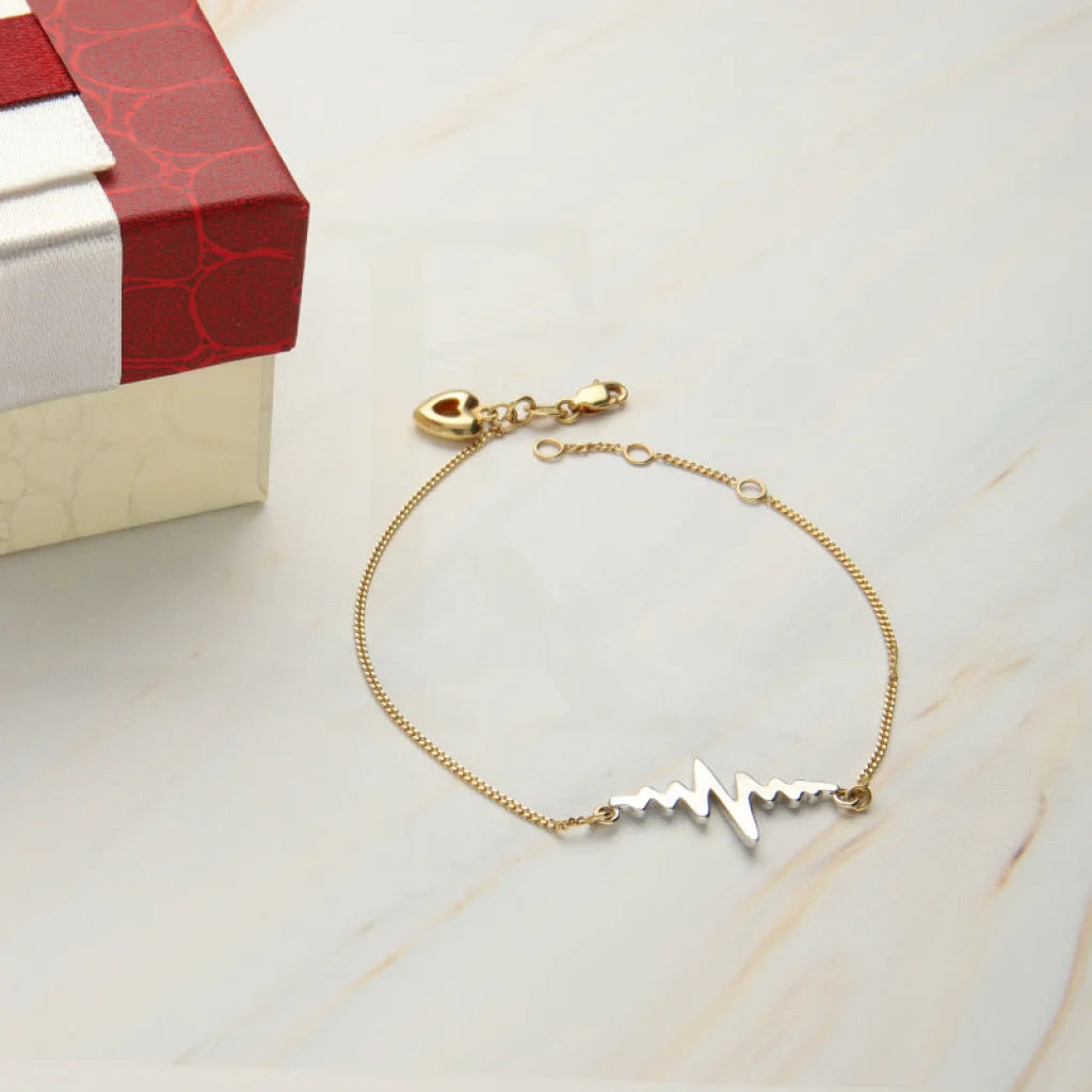 Gold Heartbeat Bracelet 18KT - FKJBRL2099