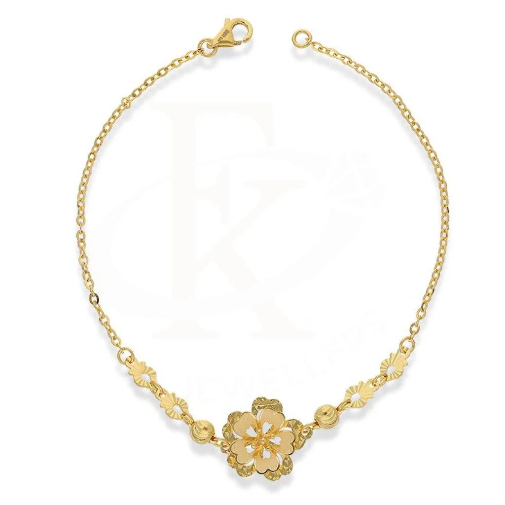 Gold Flower Bracelet 21KT - FKJBRL21K2362