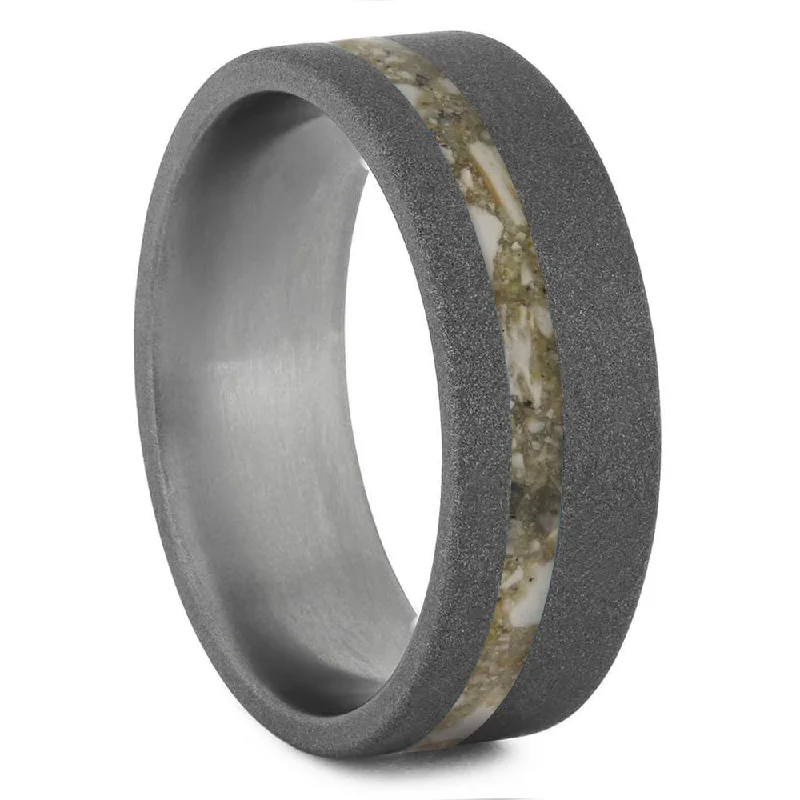 Sandblasted Titanium Nostalgic Ring