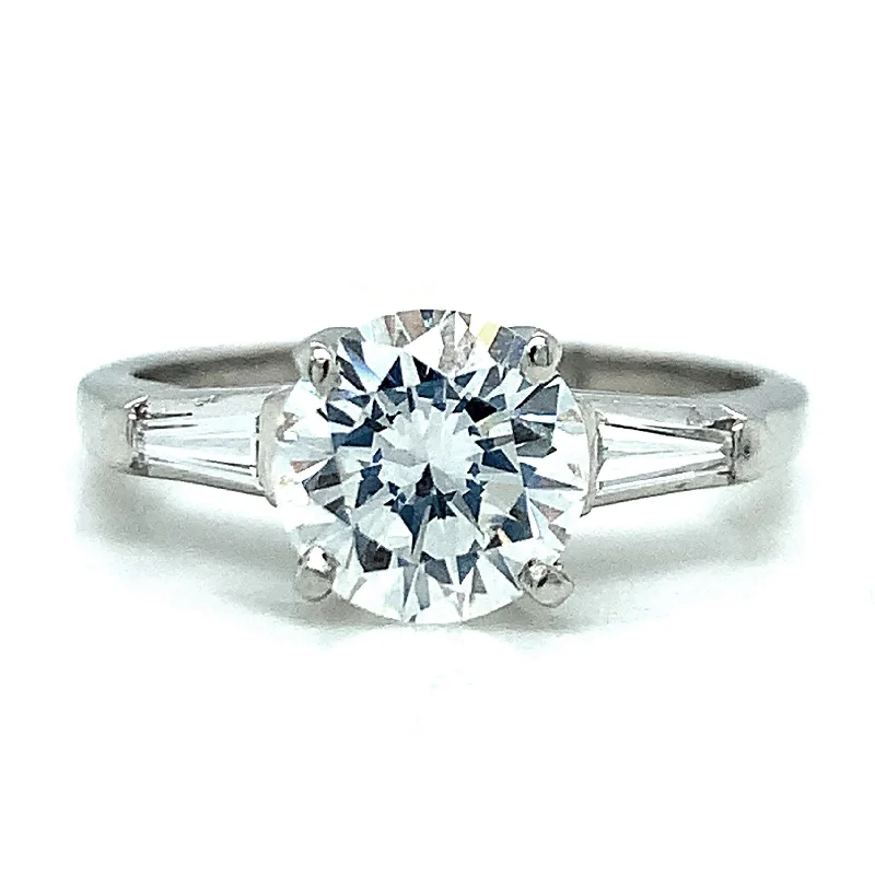 Platinum Diamond Engagement Ring - "Queen of Light"