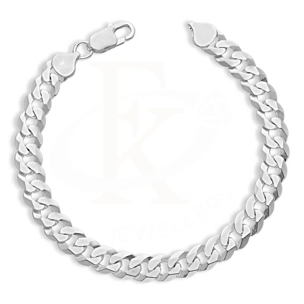 Sterling Silver 925 Men's Curb Bracelet - FKJBRLSL2647