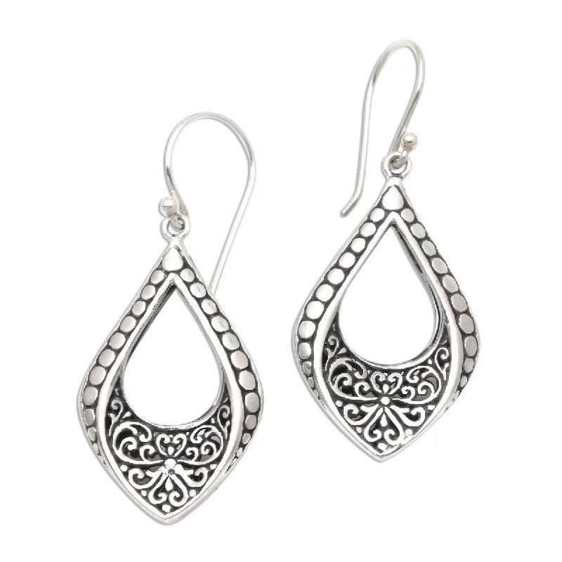 NOVICA Sukawati Pride, Sterling silver dangle earrings - 1.7L*0.7W