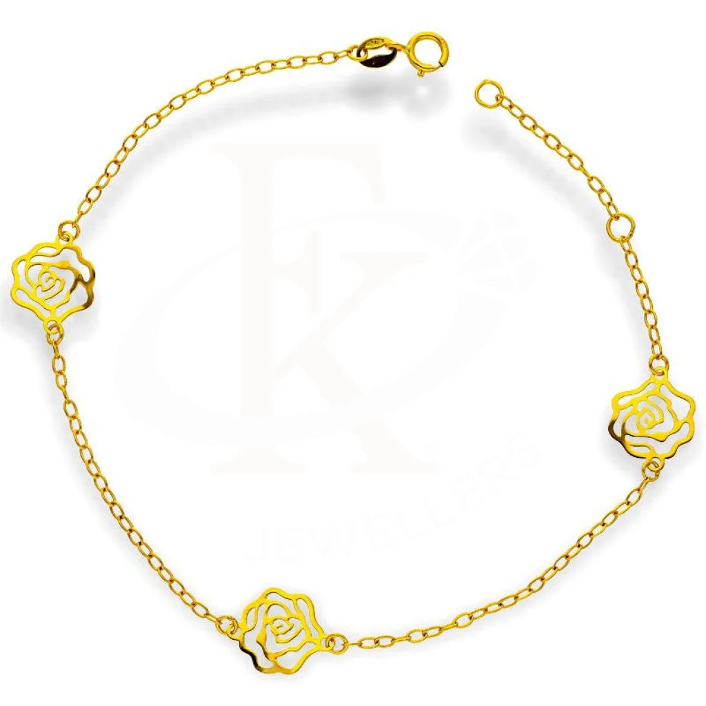 Gold Flowers Bracelet 18KT - FKJBRL18K2159