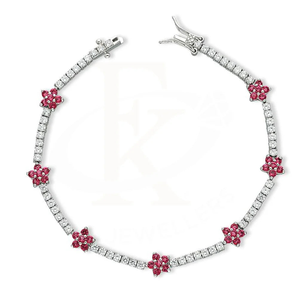 Sterling Silver 925 Flowers Bracelet - FKJBRLSL2551