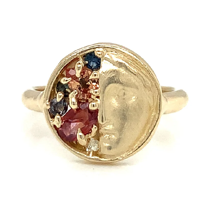 One-of-a-Kind Sapphire & Yellow Gold Ring - "Gold of Memories"