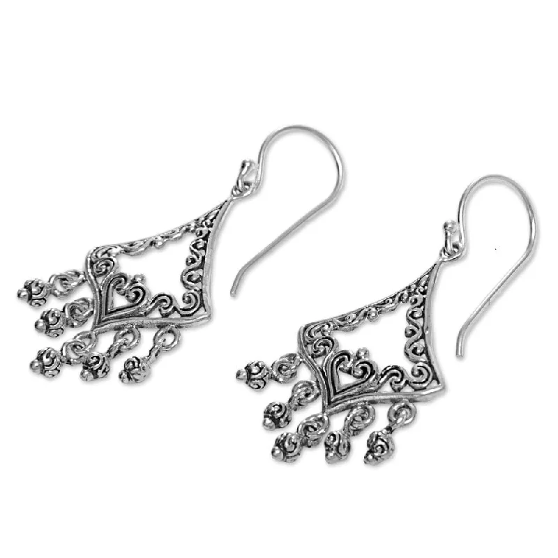 Sterling Silver 'Flying Kites' Earrings - 20mm W * 46mm L