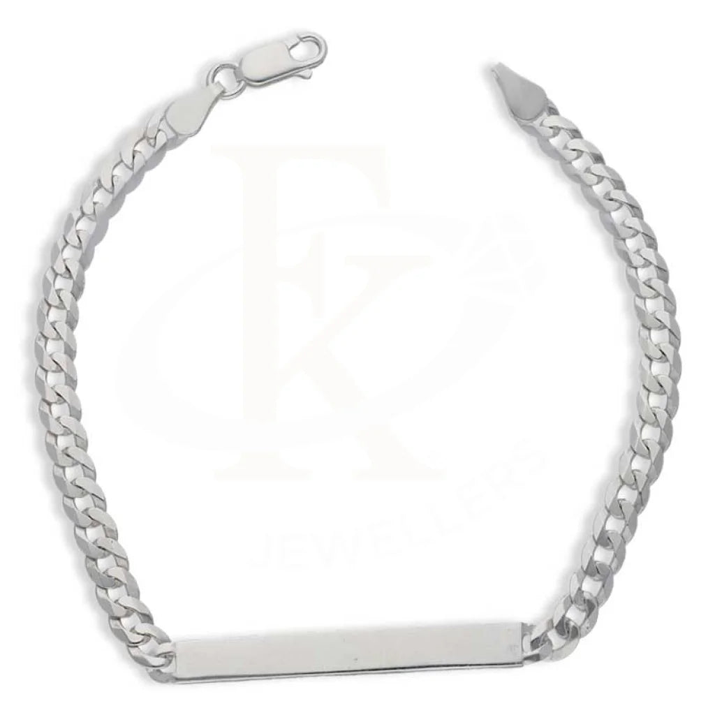 Sterling Silver 925 Men's Curb Bracelet - FKJBRLSL2868