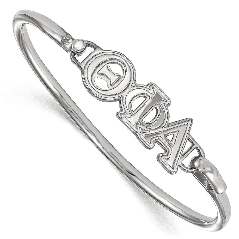 Sterling Silver Theta Phi Alpha Small Clasp Bangle - 7 in.