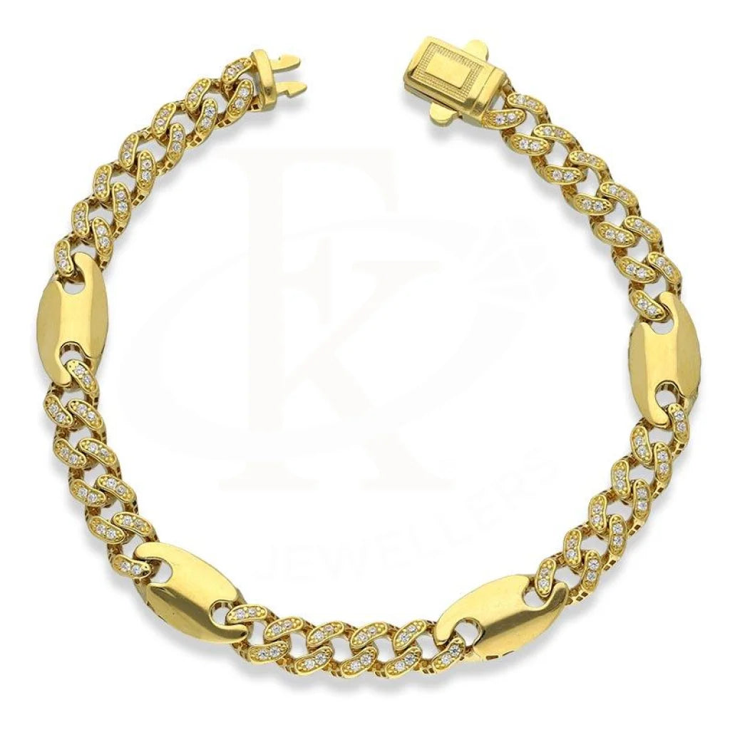 Gold Curb Bracelet 18KT - FKJBRL18K2704