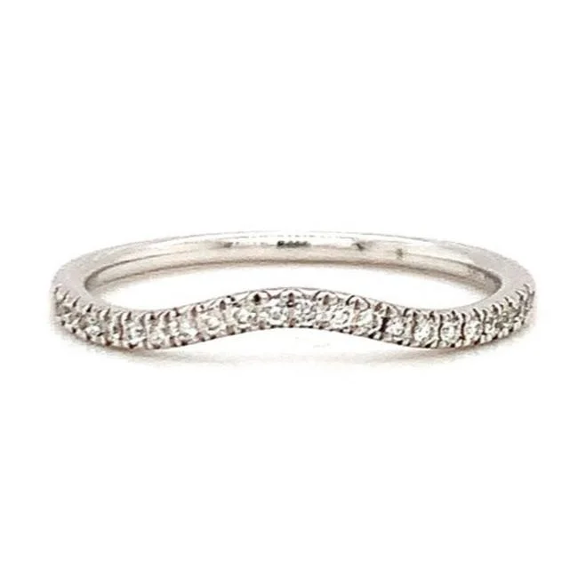 White Gold & Diamond Contour Band