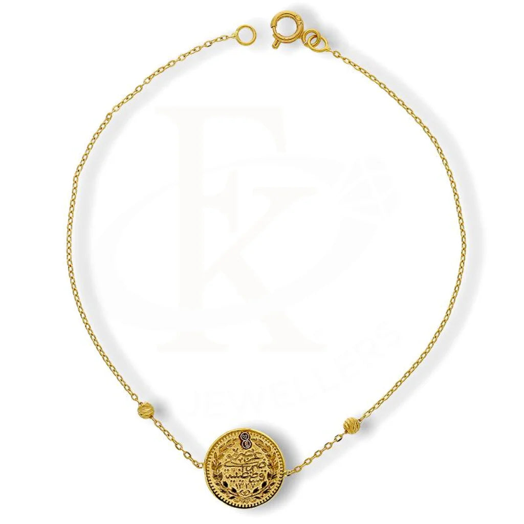 Gold Coin Bracelet 21KT - FKJBRL21K2243