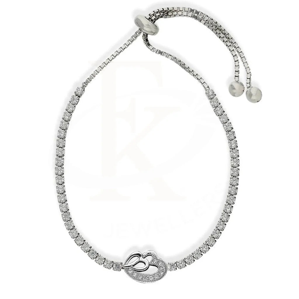 Sterling Silver 925 Twisted Hearts Bracelet - FKJBRLSL2372