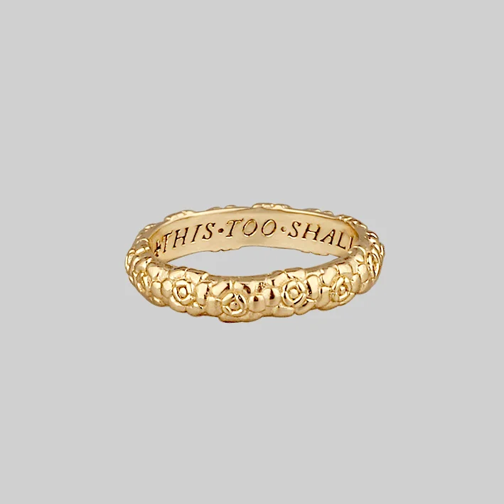 This Too Shall Pass Posie Ring - Gold