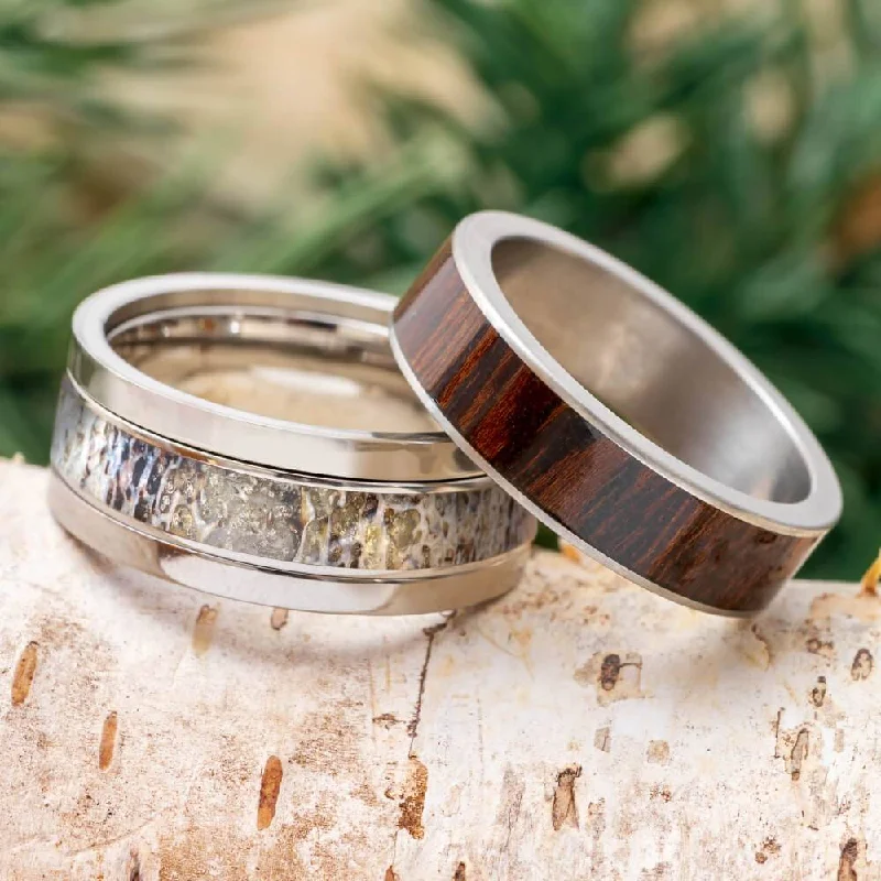 Antler & Ironwood Modular Titanium Ring Set