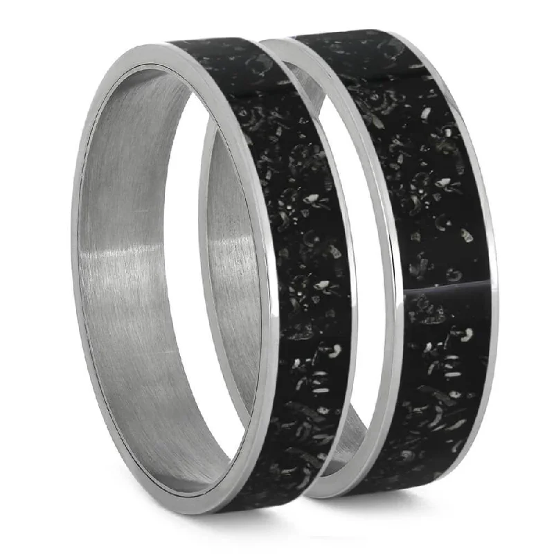 Black Stardust Inlay Components for Modular Rings