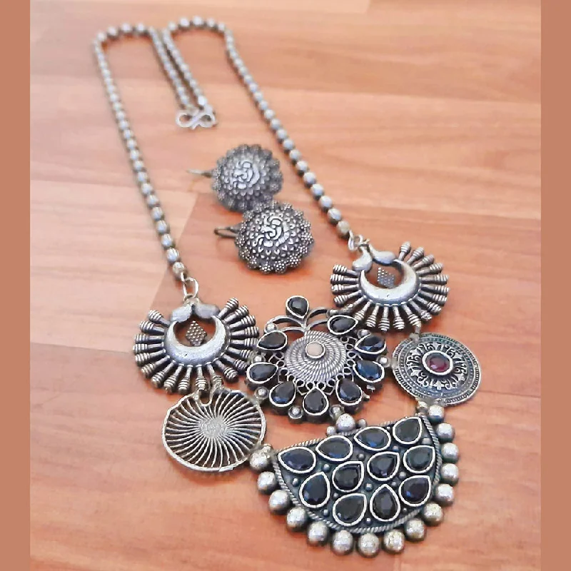 Manisha Jewellery Oxidisied Long Necklace Set