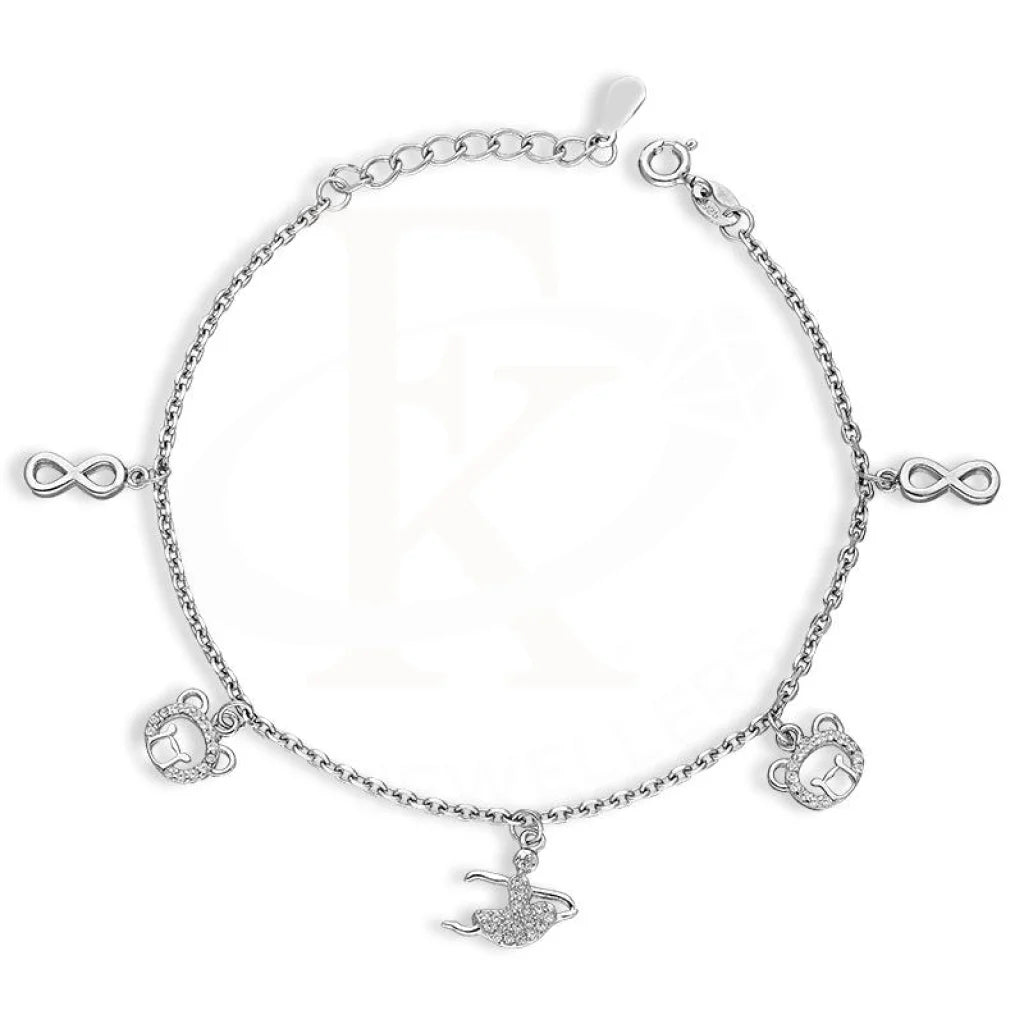 Sterling Silver 925 Hanging Charms Bracelet - FKJBRLSL2619