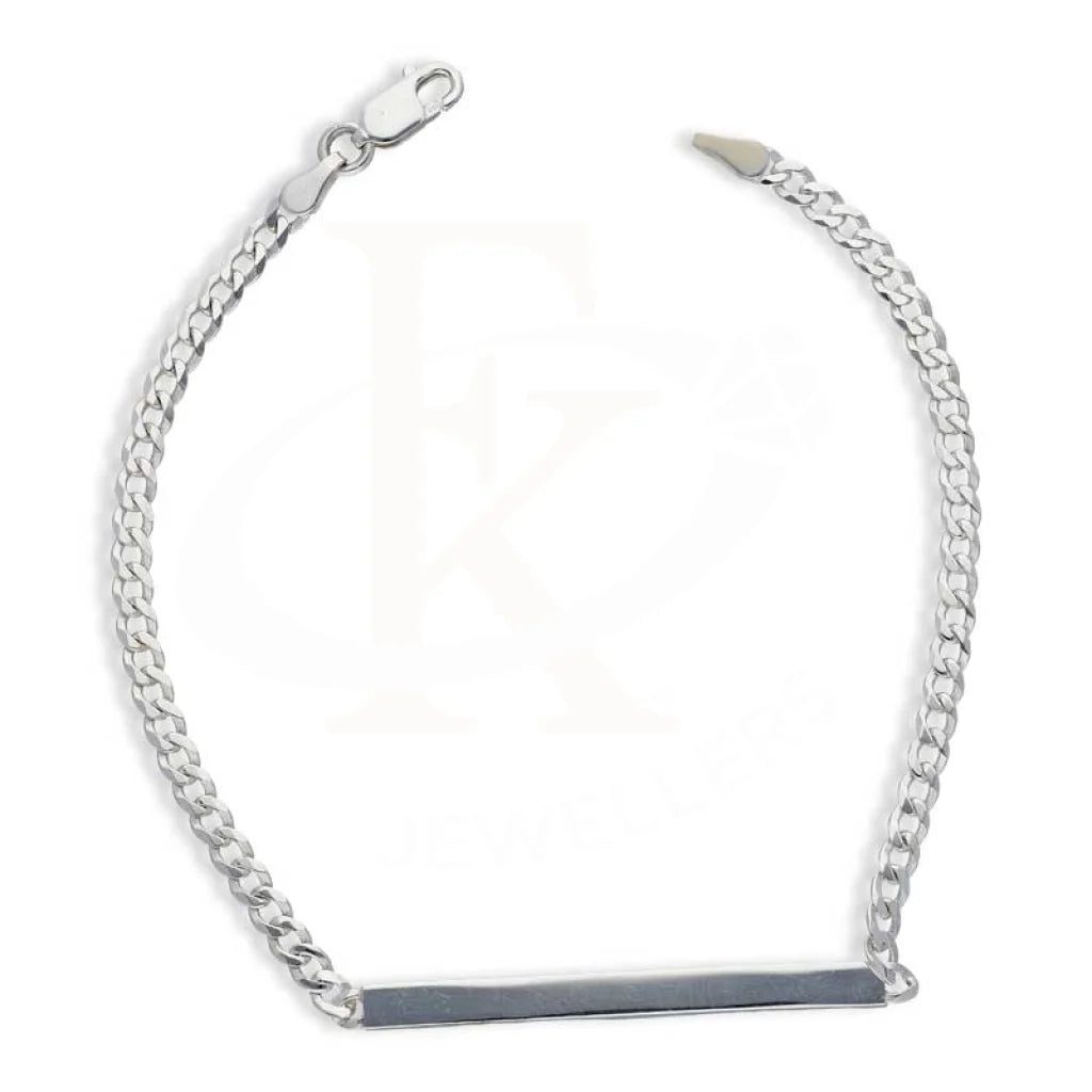 Sterling Silver 925 Men's Curb Bracelet - FKJBRLSL2866