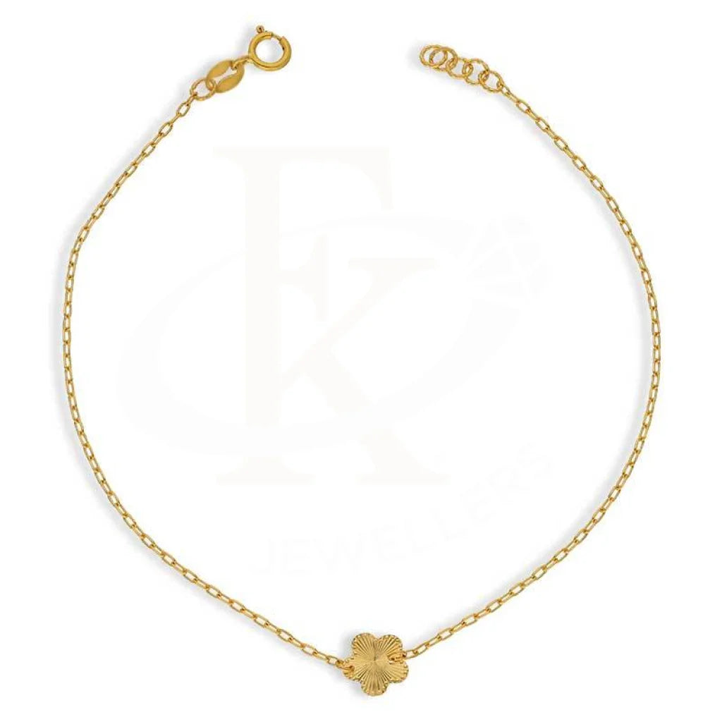 Gold Flower Shaped Bracelet 21KT - FKJBRL21K2947