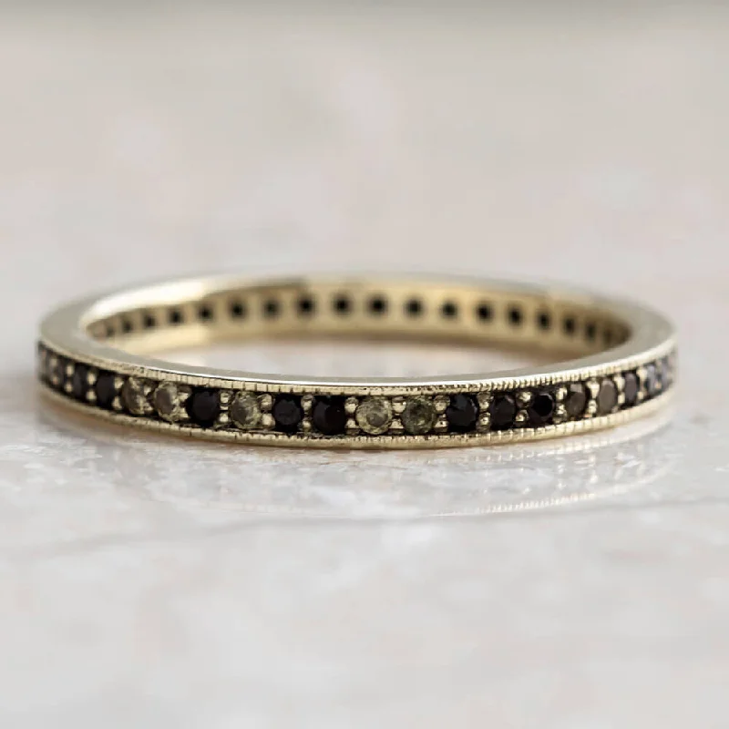 Black Diamond & Sapphire Eternity Band