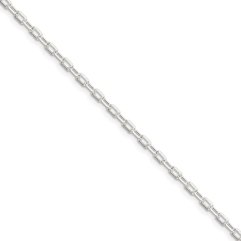 2.9mm Sterling Silver D/C Solid Cable Chain Bracelet