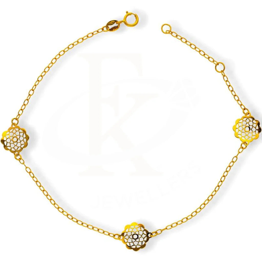 Gold Flowers Bracelet 18KT - FKJBRL18K2161