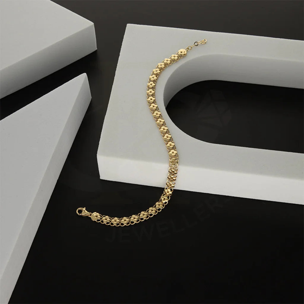 Gold Flowers Bracelet 18KT - FKJBRL18K5198