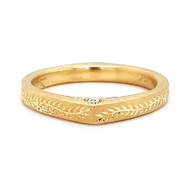 Celestial Yellow Gold & Diamond Ring - "Celestial Slice"