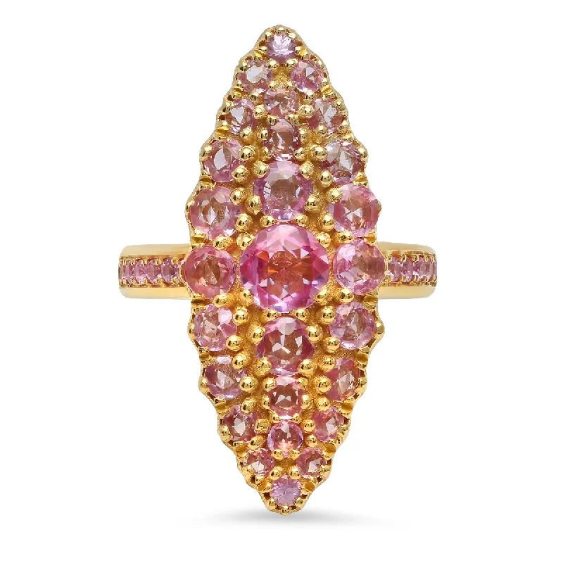 Jeanne D'arc Marquise Cluster Ring