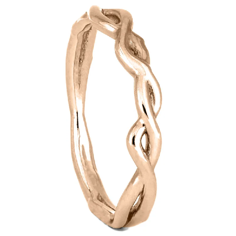 Rose Gold Shadow Band with Vine Design-4323RG