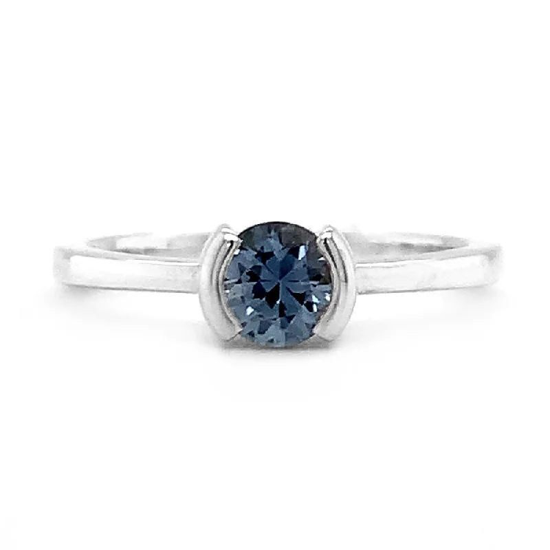 Montana Sapphire & Sterling Silver Ring - "The Color of Rain"