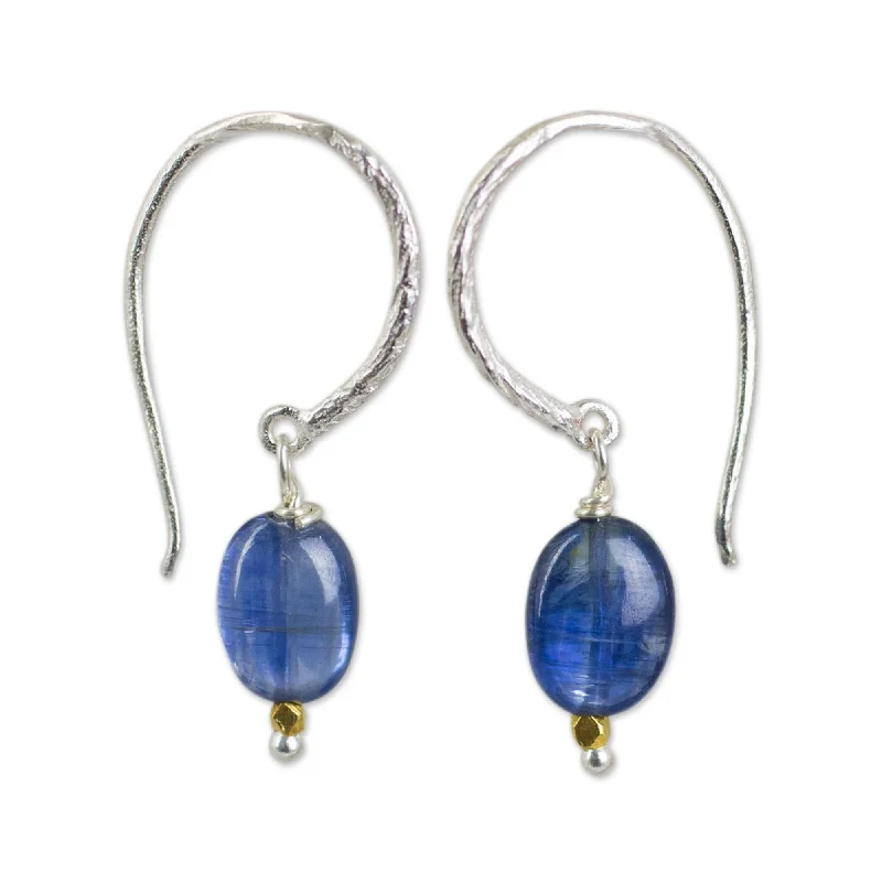 NOVICA Sterling Silver 'Accents' Kyanite Earrings