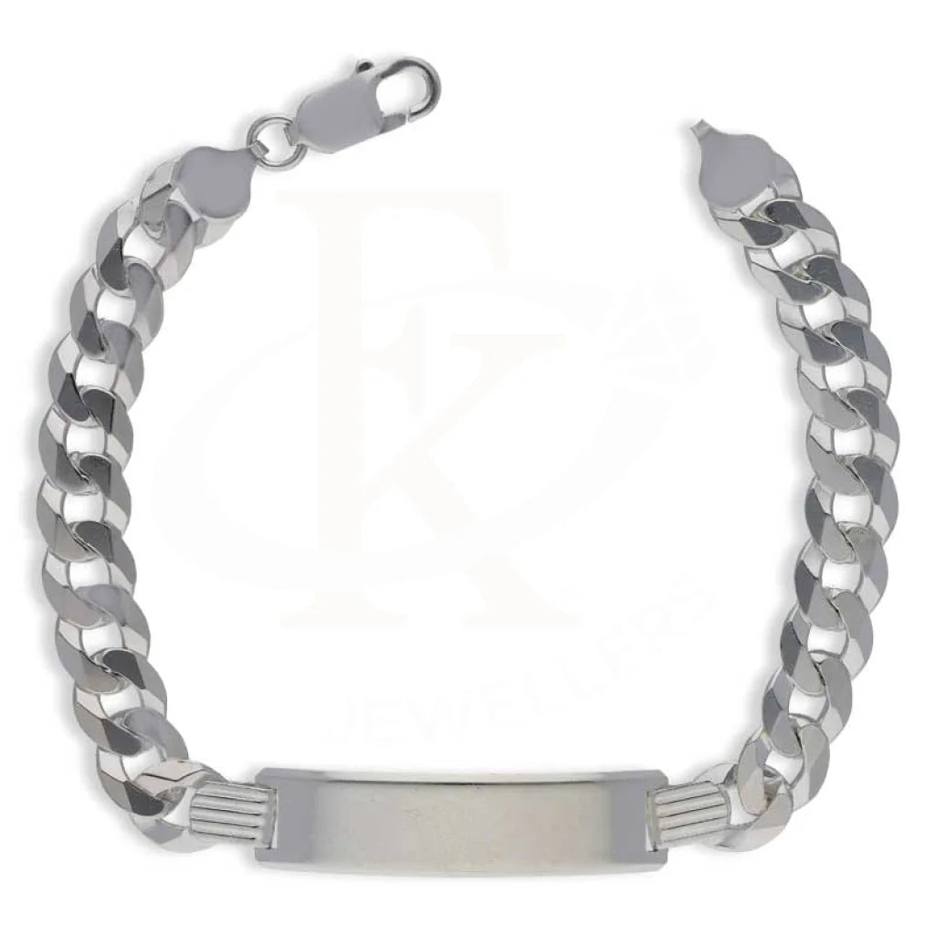 Sterling Silver 925 Men's Curb Bracelet - FKJBRLSL2887