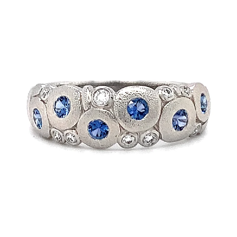 Montana Yogo Sapphire & Diamond Platinum Domed Ring - "Candy"