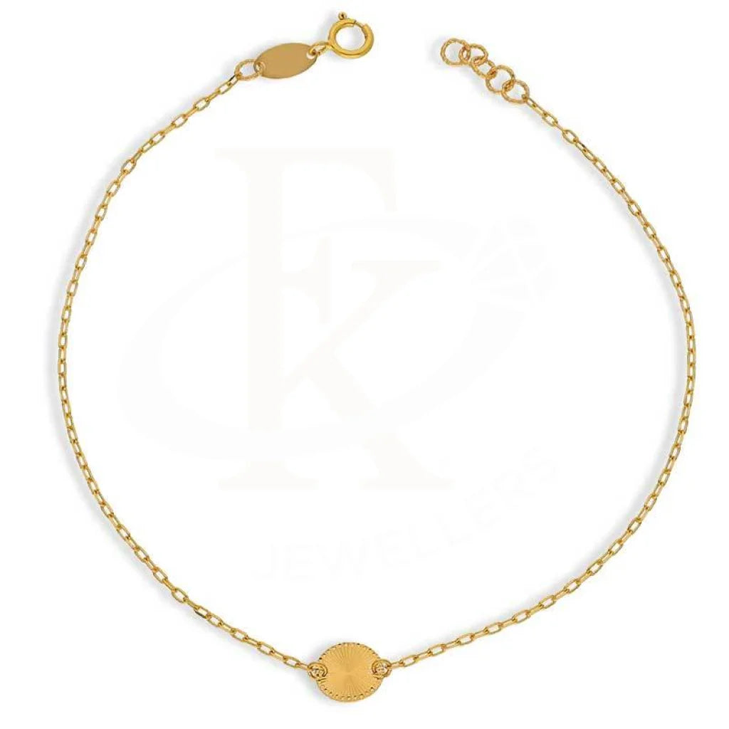 Gold Round Shaped Bracelet 21KT - FKJBRL21K2943