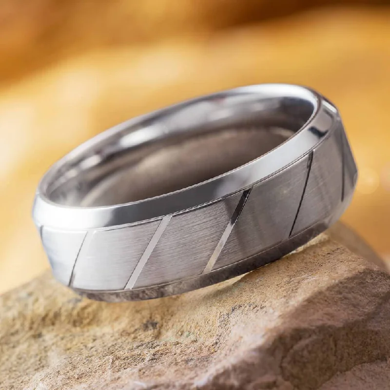 Spiral Wedding Band with Custom Twisting Finish