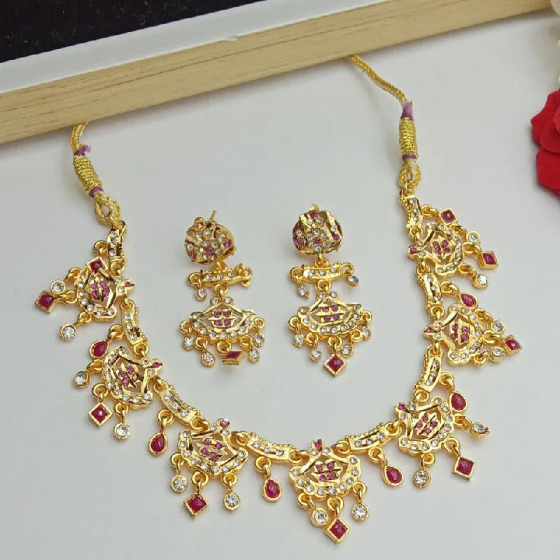 SP Jewellery Gold Plated Austrian Stone Necklace Set