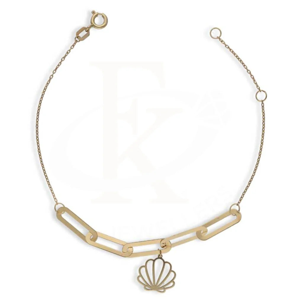 Gold Flower Shaped Bracelet 18KT - FKJBRL18K2902