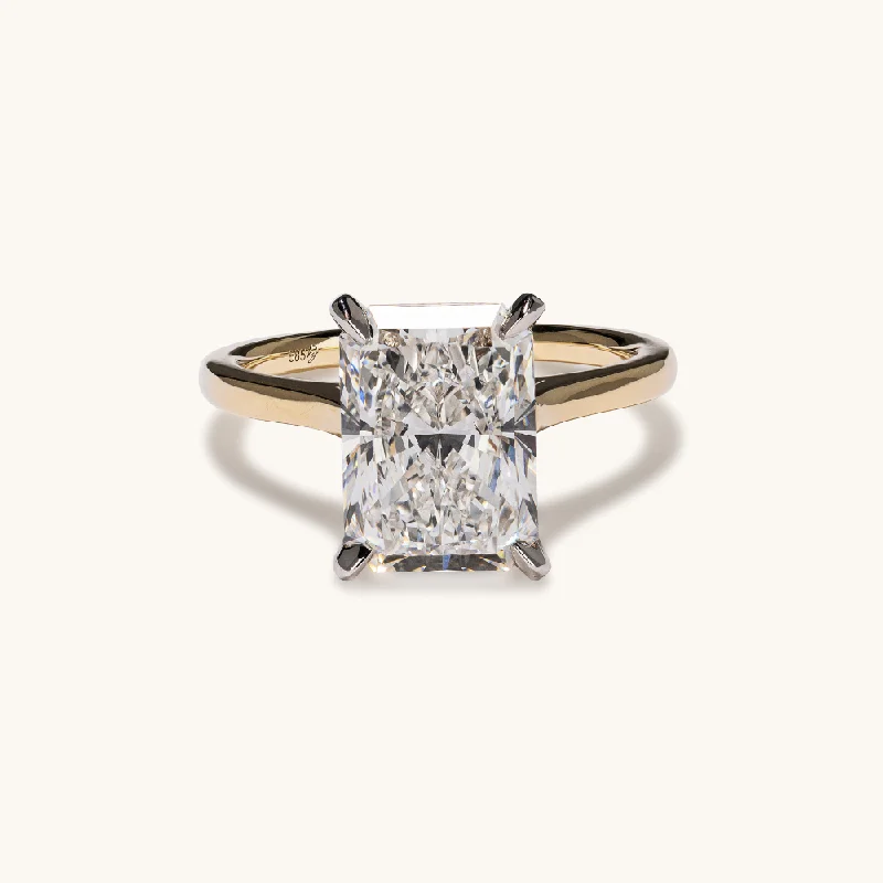 4.05 Radiant Lab Diamond Engagement Ring