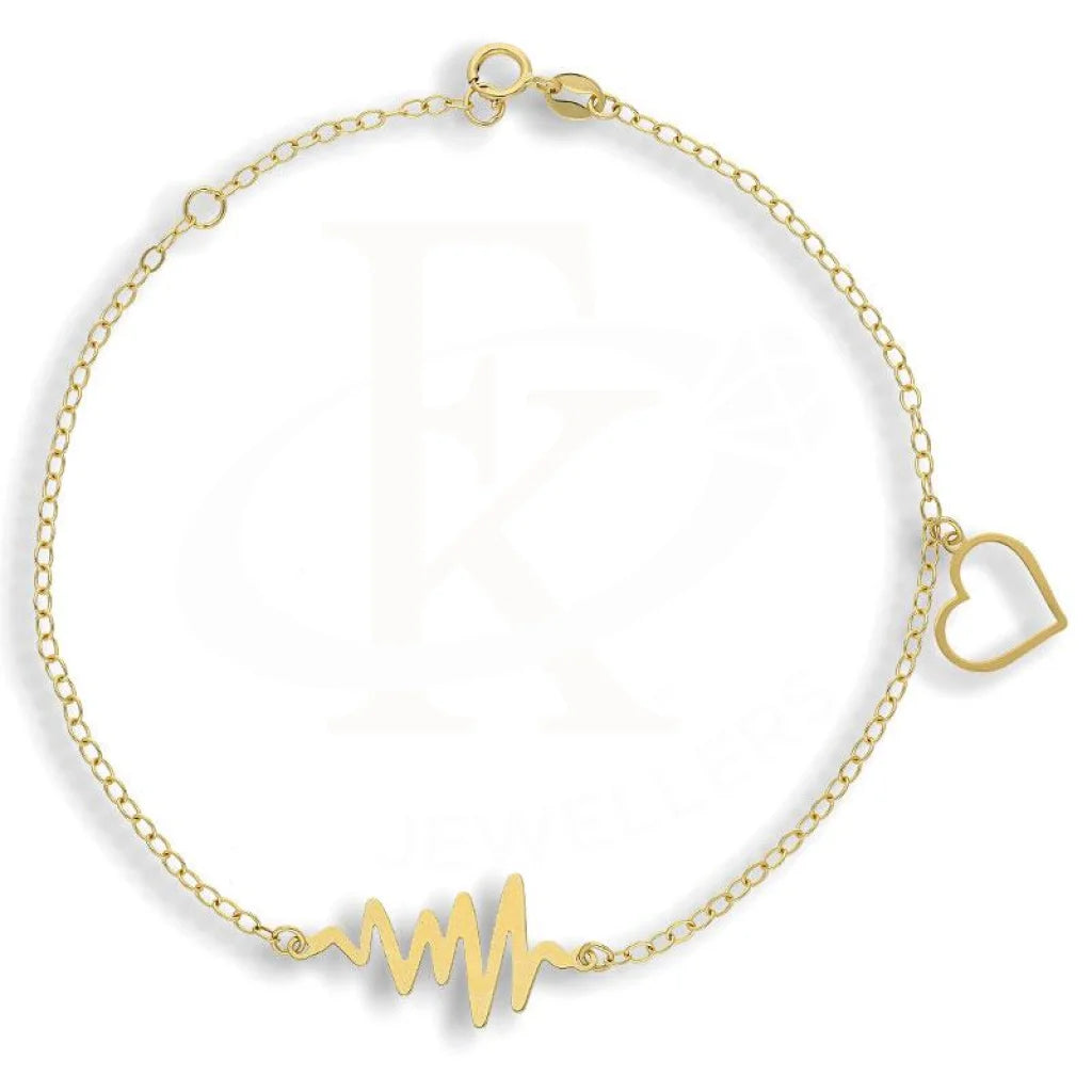 Gold Heartbeat Bracelet 18KT - FKJBRL2105