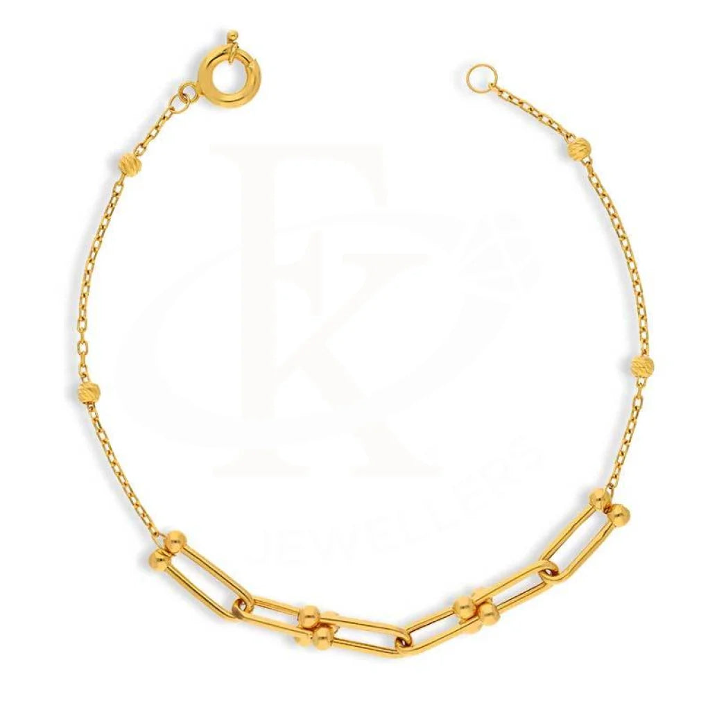 Gold Beads Bracelet 21KT - FKJBRL21K2956