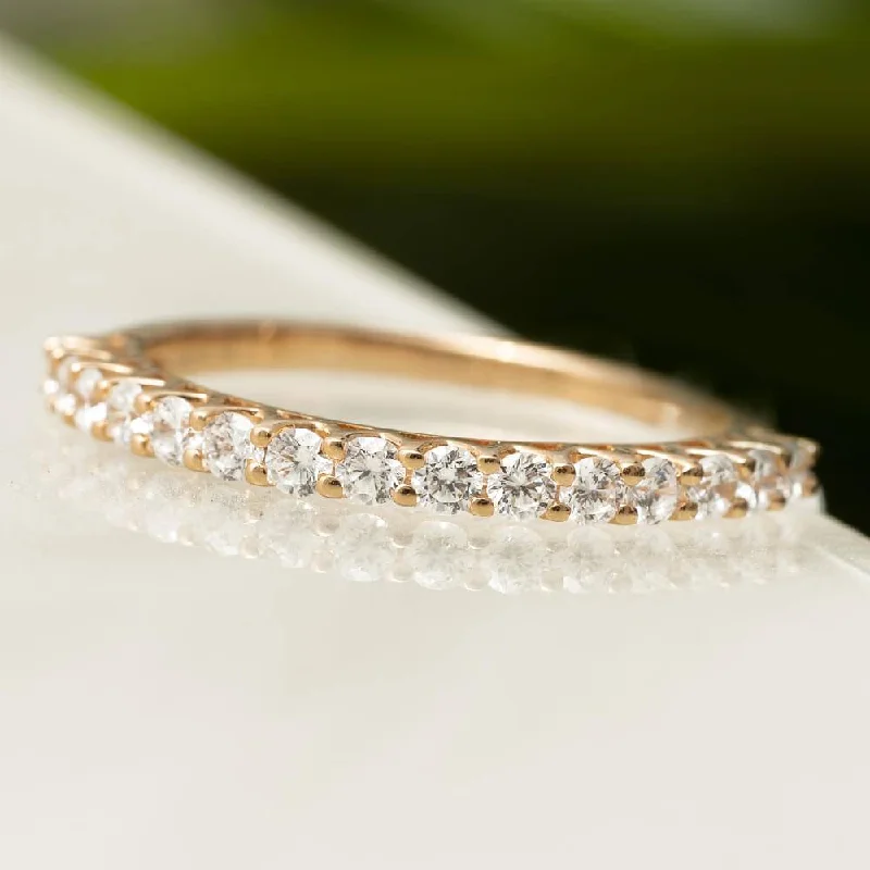 1/2 CTW Diamond Anniversary Band With V-Shaped Prong Setting